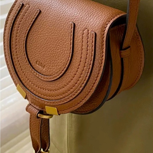 NWT Chloe Marcie Small Crossbody. Tan. Authentication card/tags attached/receipt - Picture 3 of 9